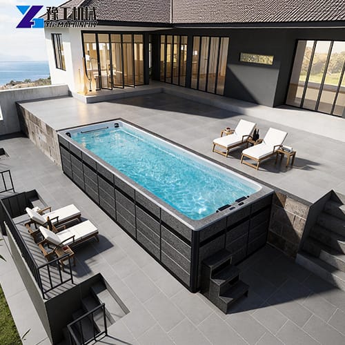 above ground shipping container pool 
