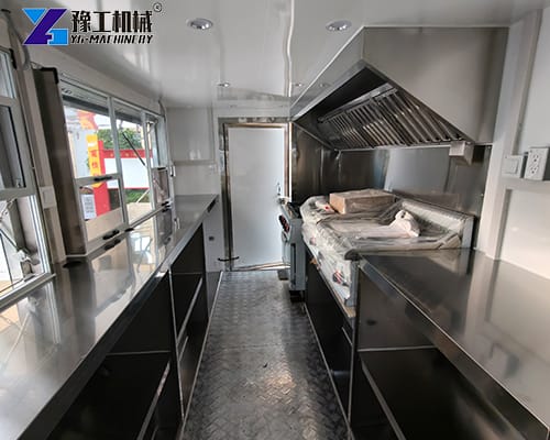 food trailer with kitchen details