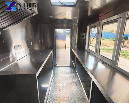 food trailer with kitchen interior overview