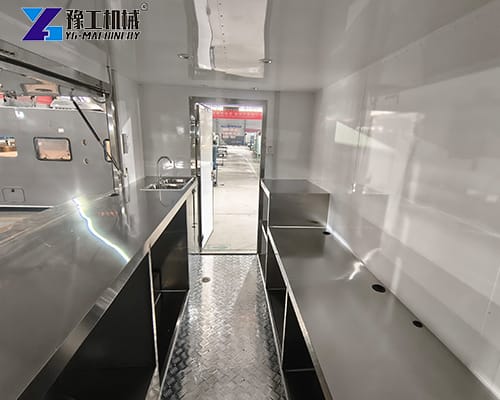 food trailer with kitchen internal details